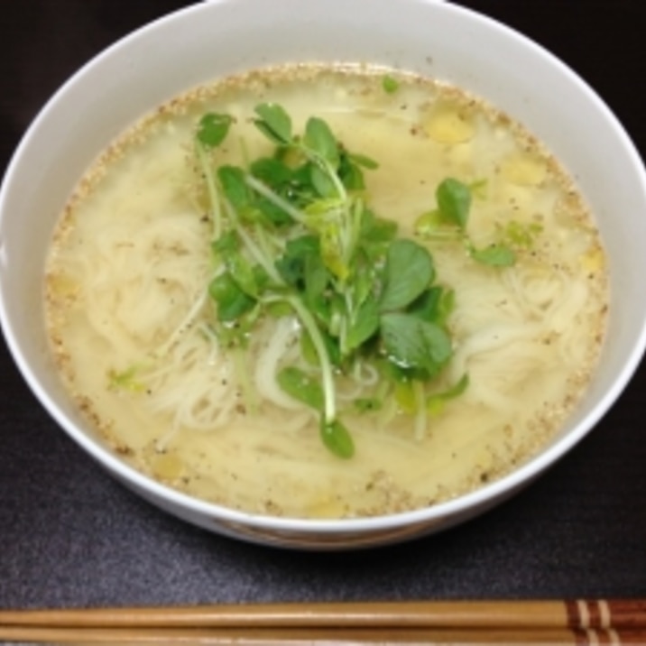 簡単夜食！ゆず胡椒であったかそうめん